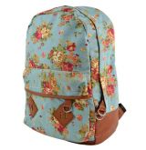 Mochila Floreada Azul